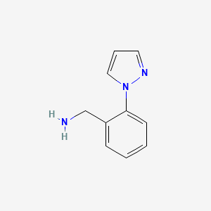Chemical structure of 2-(1-Pyrazolyl)benzylamine