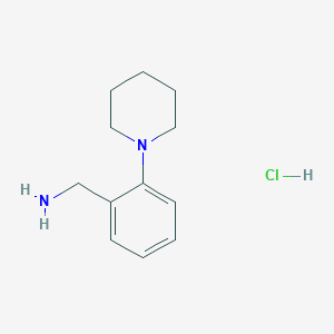 Chemical structure of 2-(1-Piperidyl)benzylamine Hydrochloride