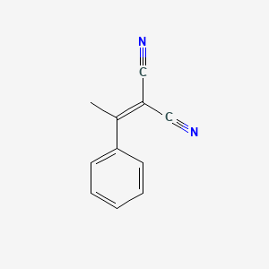 Chemical structure of 2-(1-Phenylethylidene)malononitrile