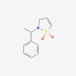 Chemical structure of 2-(1-Phenylethyl)-2,3-dihydroisothiazole 1,1-dioxide