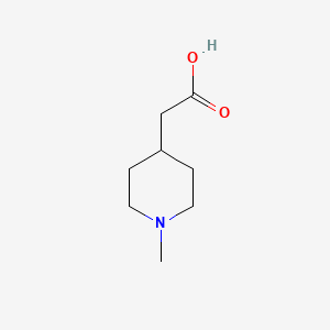 Chemical structure of 2-(1-Methylpiperidin-4-yl)acetic acid