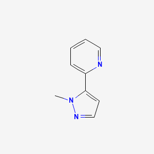 Chemical structure of 2-(1-Methyl-1H-pyrazol-5-yl)pyridine