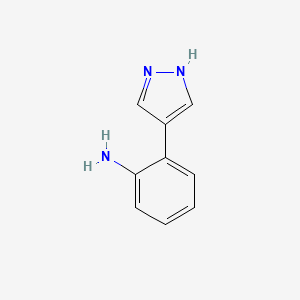 Chemical structure of 2-(1H-pyrazol-4-yl)aniline