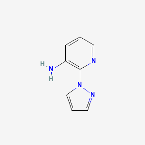 Chemical structure of 2-(1H-pyrazol-1-yl)pyridin-3-amine