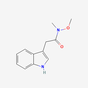 Chemical structure of 2-(1H-Indol-3-yl)-N-methoxy-N-methylacetamide