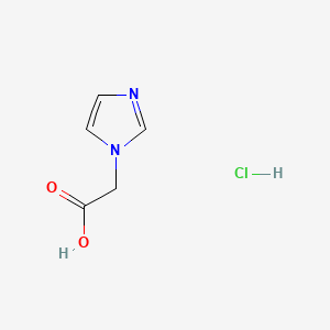 Chemical structure of 2-(1H-Imidazol-1-yl)acetic acid hydrochloride