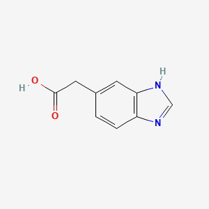 Chemical structure of 2-(1H-Benzo[d]imidazol-6-yl)acetic acid