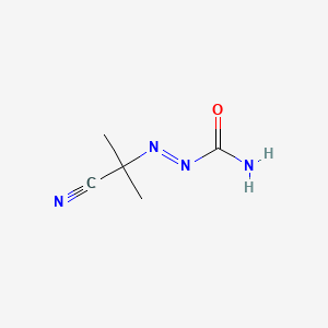 Chemical structure of 2-(Carbamoylazo)isobutyronitrile