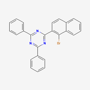 Chemical structure of 2-(1-Bromonaphthalen-2-yl)-4,6-diphenyl-1,3,5-triazine