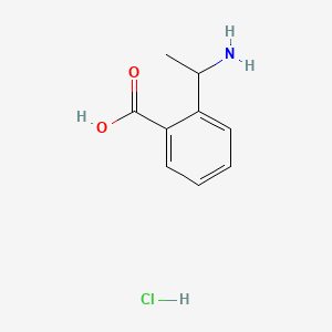 Chemical structure of 2-(1-Aminoethyl)benzoic acid hydrochloride
