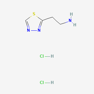 Chemical structure of 2-(1,3,4-Thiadiazol-2-yl)ethanamine dihydrochloride