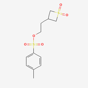 Chemical structure of 2-(1,1-Dioxidothietan-3-yl)ethyl 4-methylbenzenesulfonate