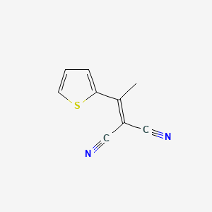 Chemical structure of 2-(1-(Thiophen-2-yl)ethylidene)malononitrile