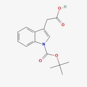 Chemical structure of 1-Boc-3-carboxymethylindole