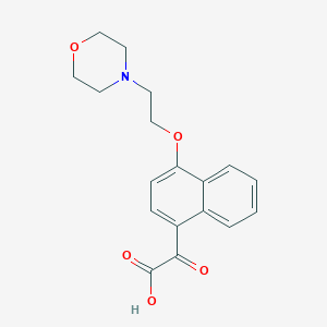 Chemical structure of 2-(1-(2-morpholinoethoxy)naphthalen-4-yl)-2-oxoacetic acid