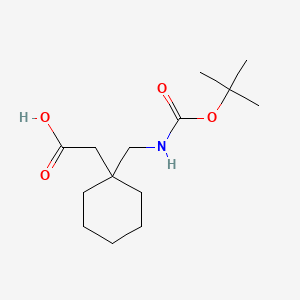 Chemical structure of 2-(1-(((tert-Butoxycarbonyl)amino)methyl)cyclohexyl)acetic acid