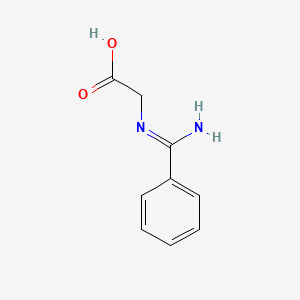 Chemical structure of N-(Iminophenylmethyl)glycine