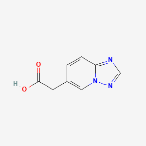 Chemical structure of 2-([1,2,4]Triazolo[1,5-a]pyridin-6-yl)acetic acid