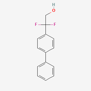 Chemical structure of 2,2-Difluoro-2-(4-phenylphenyl)ethan-1-ol