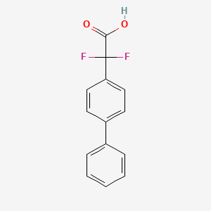 Chemical structure of 2-(4-Biphenylyl)-2,2-difluoroacetic Acid