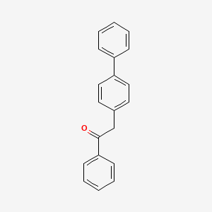 Chemical structure of 2-([1,1'-Biphenyl]-4-yl)-1-phenylethanone
