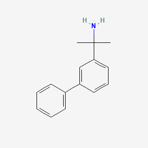 Chemical structure of 2-([1,1'-biphenyl]-3-yl)propan-2-amine hydrochloride
