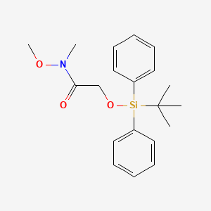 Chemical structure of 2-((tert-Butyldiphenylsilyl)oxy)-N-methoxy-N-methylacetamide