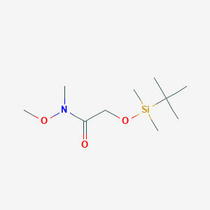 Chemical structure of 2-(tert-butyldimethylsilyloxy)-N-methoxy-N-methylacetamide