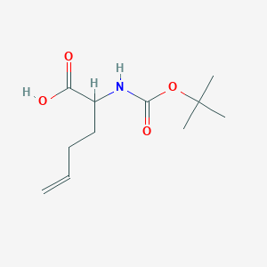 Chemical structure of 2-((tert-Butoxycarbonyl)amino)hex-5-enoic acid