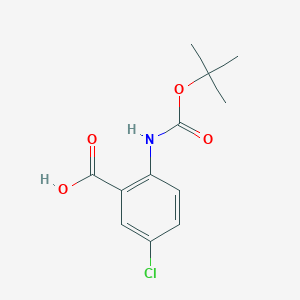 Chemical structure of 2-((tert-Butoxycarbonyl)amino)-5-chlorobenzoic acid