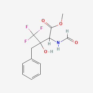 Chemical structure of 2-((tert-Butoxycarbonyl)amino)-5-(trifluoromethyl)benzoic acid