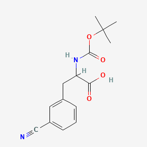 Chemical structure of N-Boc-DL-3-Cyanophenylalanine