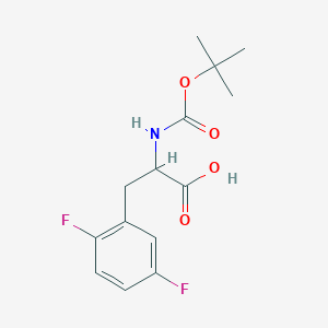 Chemical structure of 2-((tert-Butoxycarbonyl)amino)-3-(2,5-difluorophenyl)propanoic acid