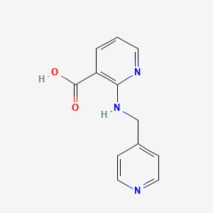 Chemical structure of 2-((Pyridin-4-ylmethyl)amino)nicotinic acid