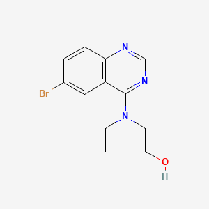 Chemical structure of Ethanol, 2-[(6-bromo-4-quinazolinyl)ethylamino]-