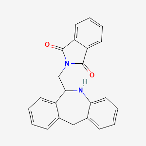 Chemical structure of 2-((6,11-Dihydro-5H-dibenzo[b,e]azepin-6-yl)methyl)isoindoline-1,3-dione