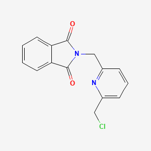 Chemical structure of 2-((6-(Chloromethyl)pyridin-2-yl)methyl)isoindoline-1,3-dione