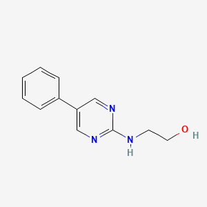 Chemical structure of 2-((5-Phenylpyrimidin-2-yl)amino)ethanol