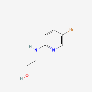 Chemical structure of 2-((5-Bromo-4-methylpyridin-2-yl)amino)ethanol