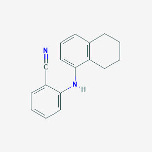 Chemical structure of 2-((5,6,7,8-tetrahydronaphthalen-1-yl)amino)benzonitrile