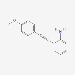 Chemical structure of 2-((4-Methoxyphenyl)ethynyl)aniline