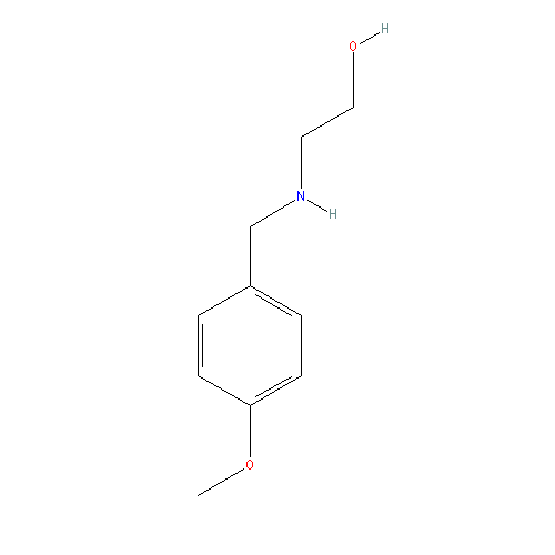 Chemical structure of 2-((4-Methoxybenzyl)amino)ethanol