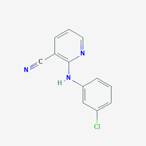 Chemical structure of 2-((3-Chlorophenyl)amino)nicotinonitrile