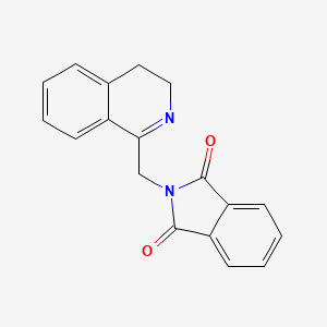 Chemical structure of 2-((3,4-Dihydroisoquinolin-1-yl)methyl)isoindoline-1,3-dione