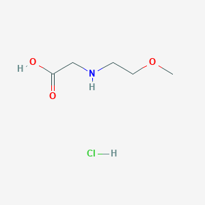 Chemical structure of 2-((2-methoxyethyl)amino)acetic acid hydrochloride