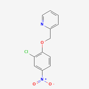 Chemical structure of 2-((2-Chloro-4-nitrophenoxy)methyl)pyridine