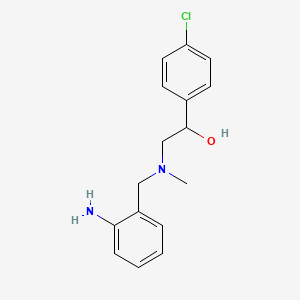 Chemical structure of 2-((2-aminobenzyl)(methyl)amino)-1-(4-chlorophenyl)ethanol