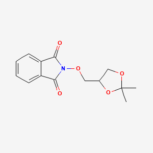 Chemical structure of 2-((2,2-Dimethyl-1,3-dioxolan-4-yl)methoxy)isoindoline-1,3-dione