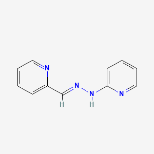 Chemical structure of 2-Pyridinecarboxaldehyde, 2-phenylhydrazone