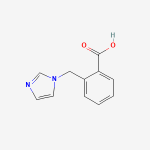Chemical structure of 2-((1H-Imidazol-1-yl)methyl)benzoic acid
